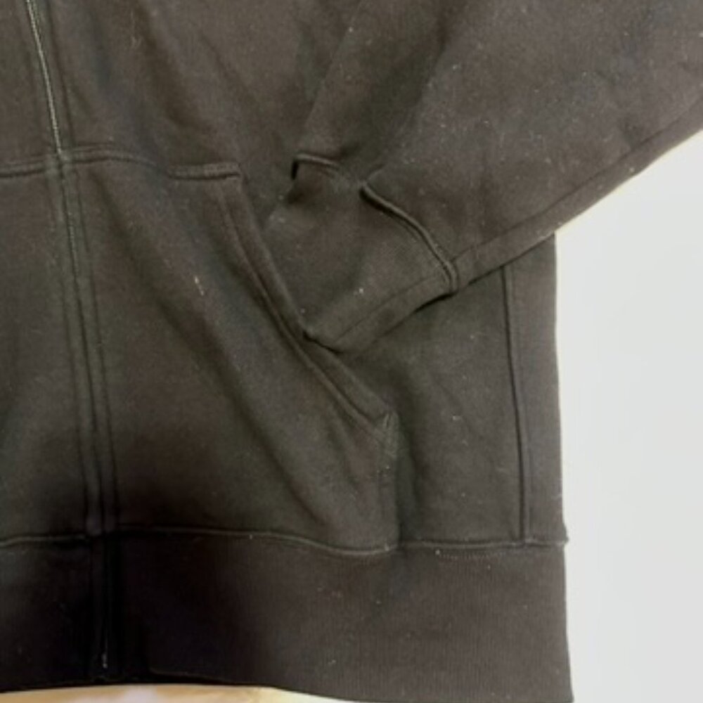 [SOLD] Cozy Sweatfleece Boyfriend Zip Hoodie Black Small - Picture 7 of 14